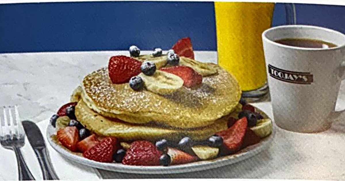 TooJay's pancakes with fresh berries